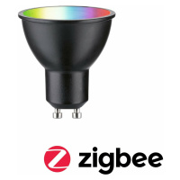 PAULMANN Standard 230V Smart Home Zigbee 3.0 LED reflektor GU10 4,8W RGBW+ stmívatelné černá mat