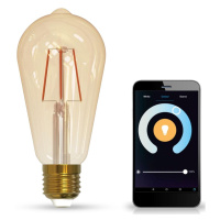 LED žárovka LED E27 ST64 5,5W 470lm 1800K-2700K 320° Filament GOLDLUX (Polux) Smart WiFi TUYA