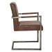 LuxD Konzolová židle Boss vintage hnědá s područkami