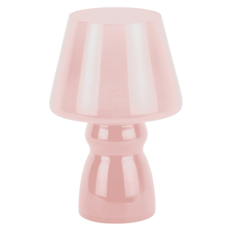 Světle růžová LED stolní lampa se skleněným stínidlem (výška 25,5 cm) Classic – Leitmotiv