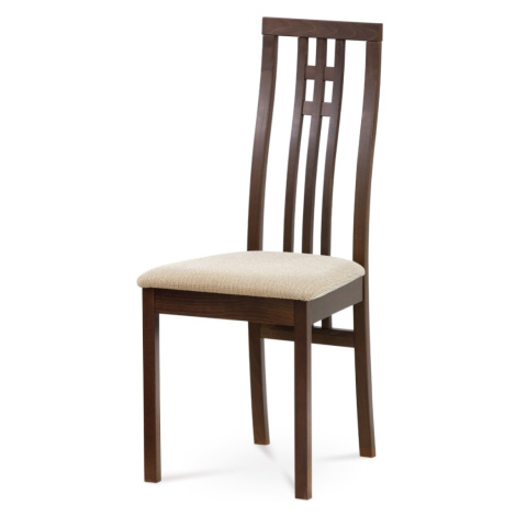 Dřevěná židle JARED, ořech/potah krémový Autronic