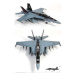 Model Kit letadlo 12577 - USN F/A-18F "VFA-154 Black Knight" (1:72)