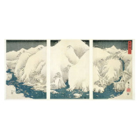 Obrazová reprodukce Snow storm in the mountains and rivers of Kiso,, Ando or Utagawa Hiroshige, 