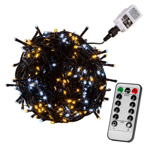 VOLTRONIC® 67602 Vánoční řetěz 5 m,50 LED,teple/stud.bílý + ovladač