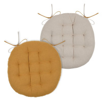 Podsedák na židli DUO COLOR curry/béžová Ø 38 cm France