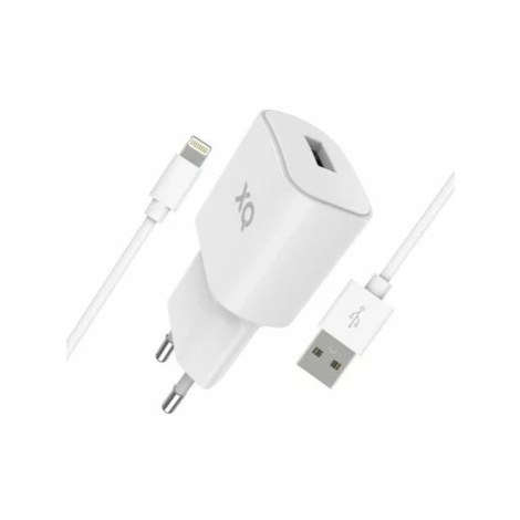 Nabíječka XQISIT NP Travel Charger Single USB-A 2.4A w.Lightning cable white (50851)