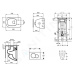 GEBERIT Duofix Modul pro závěsné WC s tlačítkem Sigma01, lesklý chrom + Ideal Standard Tesi WC a