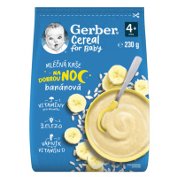 GERBER Kaše mléčná cereal banánová Dobrou noc 230 g