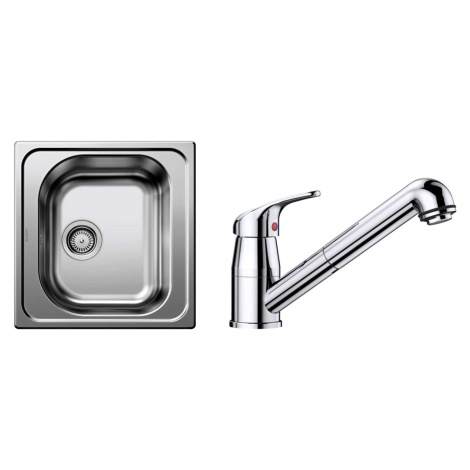 Blanco Sety - Set dřezu Tipo 45 a baterie Daras S, nerez/chrom SET 02-B 24 DARAS-S