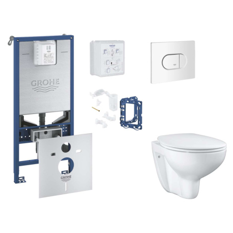 Grohe Rapid SLX - Set předstěnové instalace, klozetu, sedátka SoftClose a tlačítka Arena Cosmopo