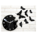 Moderní nástěnné hodiny BUTTERFLIE 3D BLACK NH048