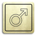 Accept Piktogram "WC muži V" (80 × 80 mm) (zlatá tabulka - černý tisk)