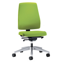 interstuhl Kancelářská otočná židle GOAL, výška opěradla 530 mm, jasně stříbrný podstavec, zelen