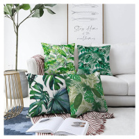 Sada 4 povlaků na polštáře Minimalist Cushion Covers Summer Jungle, 55 x 55 cm