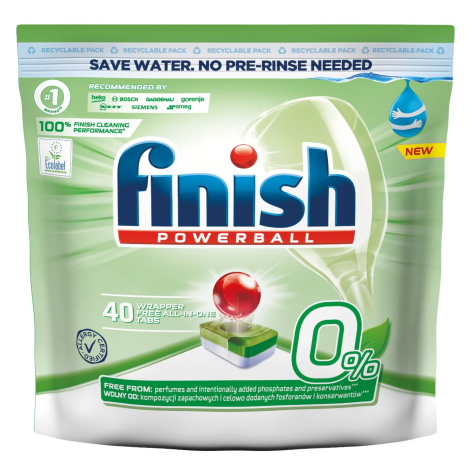 Finish 0% Powerball Green Eco tablety do myčky 40 ks