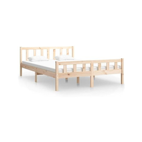 Rám postele masivní dřevo 120 × 200 cm, 810674 SHUMEE
