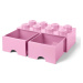 Světle růžový úložný box se dvěma šuplíky LEGO®