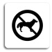 Accept Piktogram "zákaz vstupu se psem" (80 × 80 mm) (bílá tabulka - černý tisk bez rámečku)