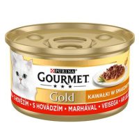 Gourmet Gold hovězí v omáčce 12 × 85 g