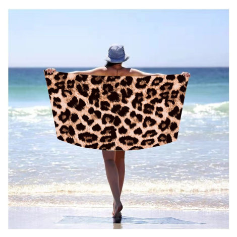 Plážová osuška s leopardím vzorem 100 x 180 cm