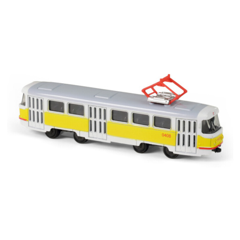 RAPPA - Kovová tramvaj žlutá 16 cm