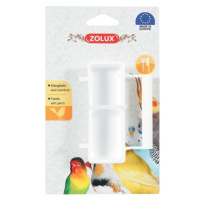 Zolux Krmítko bílé pro ptáky s bidlem 70x60x43mm