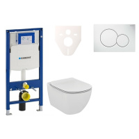 Cenově zvýhodněný závěsný WC set Geberit do lehkých stěn / předstěnová montáž+ WC Ideal Standard