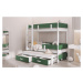 ArtBed Dětská patrová postel s přistýlkou ​​ETTORE III | 80 x 180 cm Provedení: Borovice přírodn