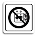 Accept Piktogram "tento výtah neslouží k evakuaci osob" (80 × 80 mm) (bílá tabulka - černý tisk)