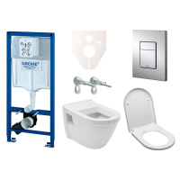 Cenově zvýhodněný závěsný WC set Grohe do lehkých stěn / předstěnová montáž+ WC Vitra Integra vč