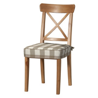 Dekoria Sedák na židli IKEA Ingolf, béžovo-hnědá kostka velká, židle Inglof, Quadro, 136-08
