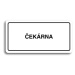 Accept Piktogram "ČEKÁRNA" (160 × 80 mm) (bílá tabulka - černý tisk)