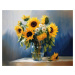 Obrazy na stěnu - Slunečnice a kopretiny Rozměr: 40x50 cm, Rámování: bez rámu a bez vypnutí plát