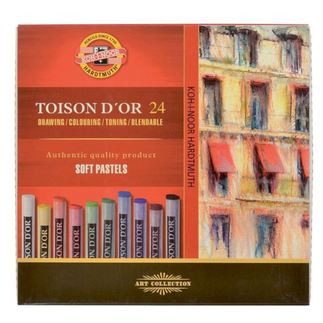 Umělecké prašné křídy Koh-i-noor TOISON DOR 8514 - 24 ks Kohinoor