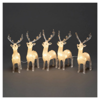 Konstsmide Christmas Světelné LED figurky sobů pro venkovní použití, sada 5 kusů