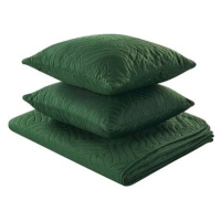 Sada embosovaného přehozu na postel s polštáři 140×210 cm zelená BABAK, 313567