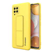 Wozinsky Flexibilní silikonové pouzdro se stojánkem na Samsung Galaxy A42 5G yellow