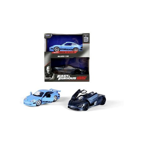 Jada Rychle a zběsile Twin Pack Brianovo Porsche 996 GT3 RS a Shaw´s McLaren