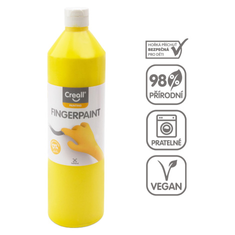 Creall Prstová barva HAPPY INGREDIENTS, 750 ml, žlutá