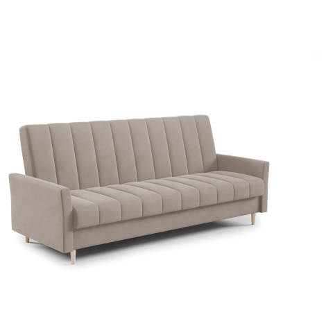 Eka Rozkládací pohovka SANY, 227cm Výběr nohou: Černé, Barva látky: ALFA 03 (Béžová)