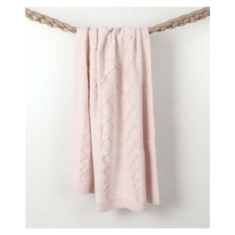 Růžová dětská deka s příměsí bavlny Homemania Decor Baby Baby, 90 x 90 cm