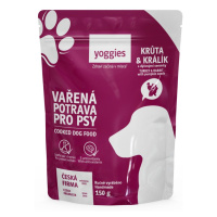 150g Yoggies Vařená potrava pro psy – krůtí a králičí maso s dýňovými semínky