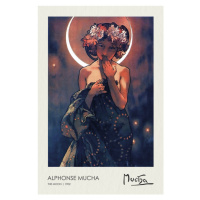 Obrazová reprodukce The Moon (The Moon and The Stars Series) 1902, Alphonse Mucha, 26.7 × 40 cm