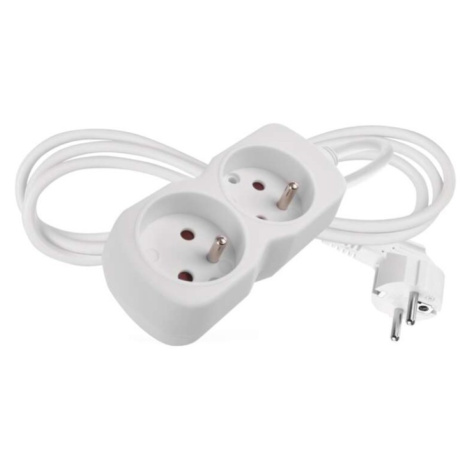 EMOS Prodlužovací kabel se 2 zásuvkami 1 mm² MEZA 1,4 m bílý