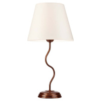 Tmavě hnědá stolní lampa s textilním stínidlem, výška 52 cm Fabrizio – LAMKUR