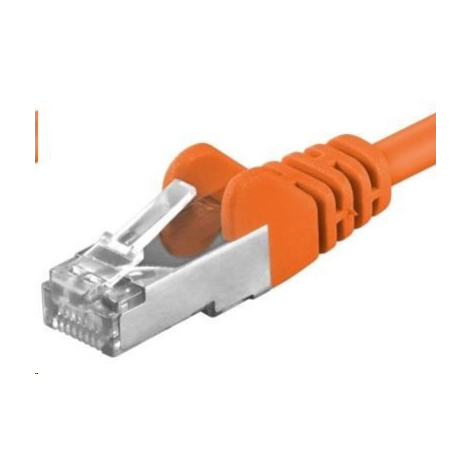 PREMIUMCORD Patch kabel CAT6a S-FTP, RJ45-RJ45, AWG 26/7 2m oranžová
