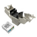 Konektor keystone Solarix SXKJ-10G-STP-BK-SA Cat.6A STP RJ45