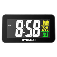 Digitální budík Hyundai AC 322 B / 12/24 h / datum/čas/teplota / černá