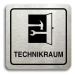 Accept Piktogram "technikraum" (80 × 80 mm) (stříbrná tabulka - černý tisk)