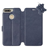 Flip pouzdro na mobil Honor 7A - Modré - kožené - Blue Leather